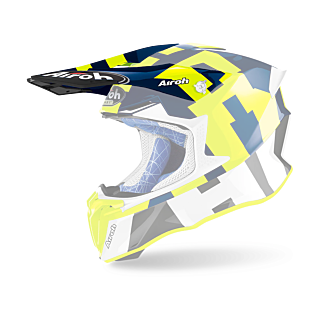 Airoh Helmklep Twist 2.0 Frame - Glans Fluo Geel / Blauw / Wit