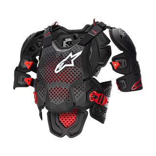 Alpinestars Bodyprotector A-10 V2 Full - Antraciet / Zwart / Rood
