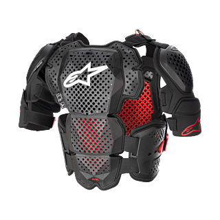 Alpinestars Bodyprotector A-10 V2 Full - Antraciet / Zwart / Rood