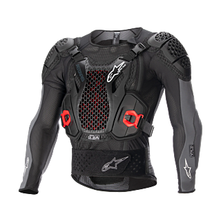Alpinestars Bodyprotector Vest Bionic Plus V2 - Zwart / Antraciet / Rood
