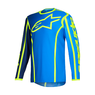 Alpinestars Cross Shirt 2026 Fluid Apex - Blauw / Fluo Geel