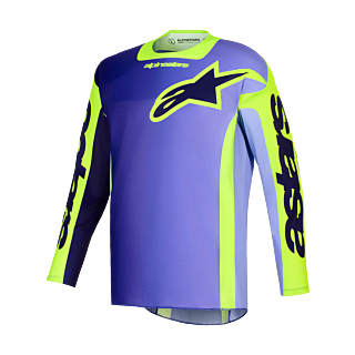 Alpinestars Cross Shirt 2026 Racer Portl - Paars / Fluo Geel