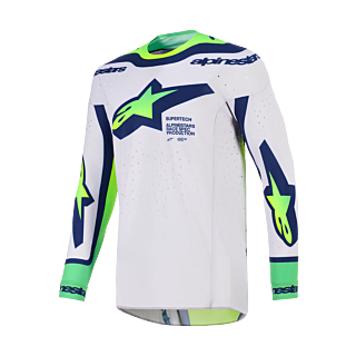Alpinestars Crosskleding 2026 Supertech Vista - Licht Grijs / Fluo Geel / Blauw