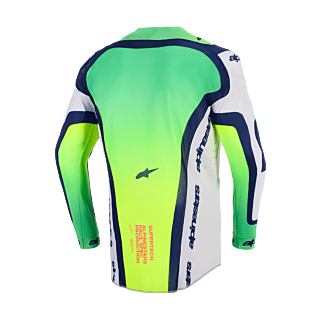 Alpinestars Cross Shirt 2026 Supertech Vista - Licht Grijs / Fluo Geel / Blauw