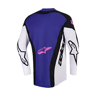 Alpinestars Cross Shirt 2026 Techstar Knif - Zwart / Licht Grijs / Paars