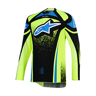 Alpinestars Cross Shirt 2026 Techstar Nomur - Donker Navy / Fluo Geel / Ucla / Blauw