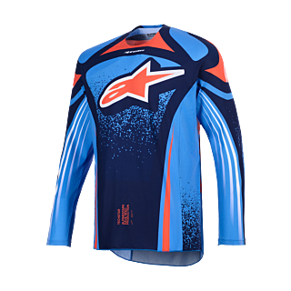 Alpinestars Cross Shirt 2026 Techstar Nomur - Donker Navy / Oranje / Ucla / Blauw