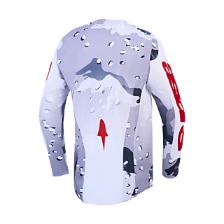 Alpinestars Cross Shirt 2027 Racer Air Lone - Camo Grijs / Wit / Fire Rood