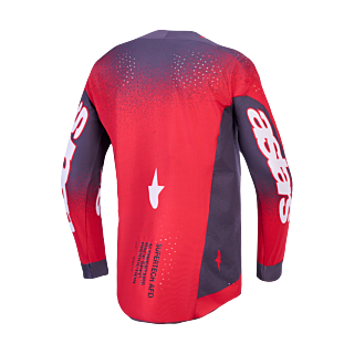 Alpinestars Cross Shirt 2027 Supertech AFD Hiten - Graystone / Fluo Rood / Licht Lilac