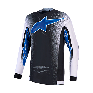 Alpinestars Cross Shirt 2027 Supertech AFD Hiten - Zwart / Licht Lilac / Blithe Blauw