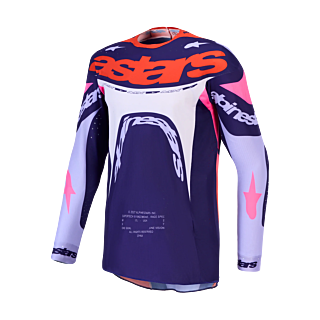 Alpinestars Cross Shirt 2027 Supertech Dyna - Licht Violet / Deep Purple / Fluo Roze