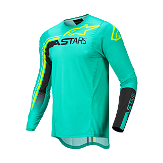 Alpinestars Cross Shirt Supertech Blaze - Groen / Zwart / Fluo Geel