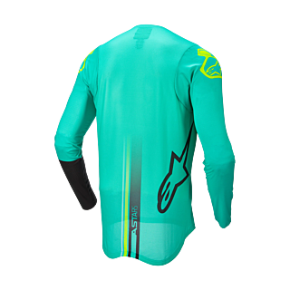 Alpinestars Cross Shirt Supertech Blaze - Groen / Zwart / Fluo Geel