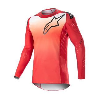 Alpinestars Cross Shirt Supertech Risen - Mars Rood / Wit
