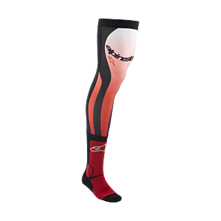 Alpinestars Cross Sokken Lang Kniebrace - Rood / Wit
