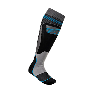 Alpinestars Cross Sokken MX PLUS-1 - Zwart / Cyan