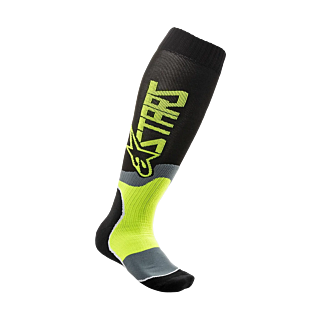 Alpinestars Cross Sokken MX PLUS-2 - Zwart / Fluo Geel