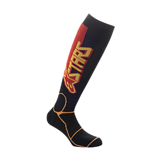 Alpinestars Cross Sokken MX PRO - Zwart / Geel / Tangerine
