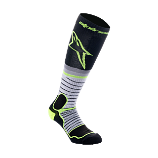 Alpinestars Cross Sokken MX PRO - Zwart / Grijs / Fluo Geel