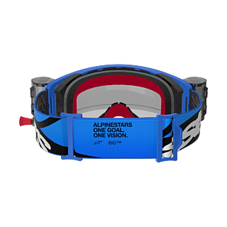 Alpinestars Crossbril Roll-Off Supertech Stream - Blauw - Clear Lens