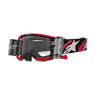Alpinestars Crossbril Roll-Off Vision 8 Luar - Rood / Zwart - Clear Lens