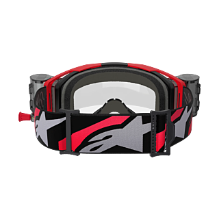 Alpinestars Crossbril Roll-Off Vision 8 Luar - Rood / Zwart - Clear Lens