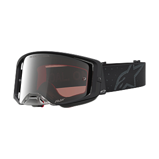 Alpinestars Crossbril Supertech Cloak - Zwart - Spiegel Zilver Lens
