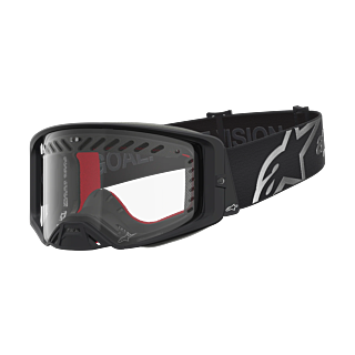 Alpinestars Crossbril Supertech Dura Air Fluid - Zwart / Zilver - Modulator Vented Clear Lens