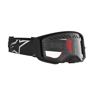 Alpinestars Crossbril Supertech Dura Air Fluid - Zwart / Zilver - Modulator Vented Clear Lens