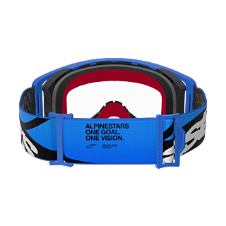 Alpinestars Crossbril Supertech Stream - Blauw - Clear Lens