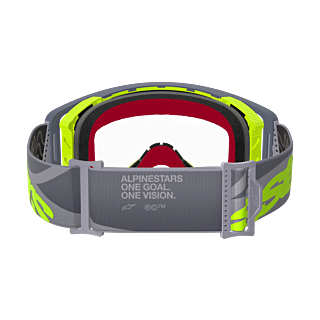 Alpinestars Crossbril Supertech Stream - Grijs / Geel / Zwart - Clear Lens