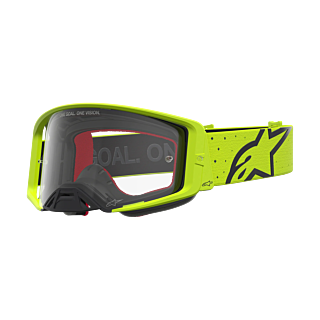 Alpinestars Crossbril Supertech Vesta - Fluo Geel / Zwart - Clear Lens