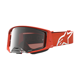 Alpinestars Crossbril Supertech Vesta - Oranje / Zilver - Spiegel Zilver Lens