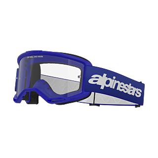 Alpinestars Crossbril Vision 3 Wordmark - Blauw - Clear Lens