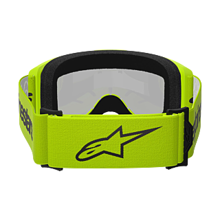 Alpinestars Crossbril Vision 3 Wordmark - Fluo Geel - Spiegel Zilver Lens