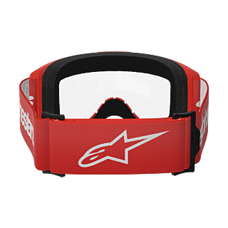 Alpinestars Crossbril Vision 3 Wordmark - Rood - Clear Lens