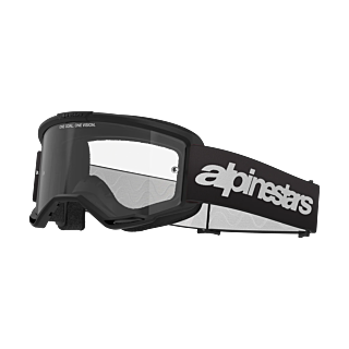 Alpinestars Crossbril Vision 3 Wordmark - Zwart - Clear Lens