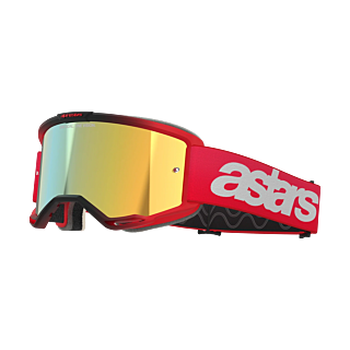 Alpinestars Crossbril Vision 5 Blaze - Rood - Spiegel Goud Lens