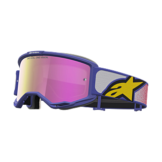 Alpinestars Crossbril Vision 5 Drag - Rood / Paars - Spiegel Roze Lens