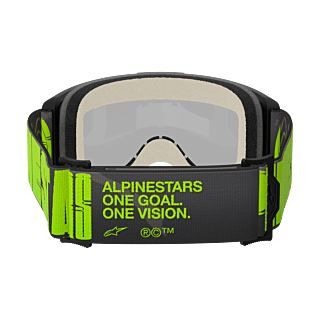 Alpinestars Crossbril Vision 5 Hollow - Charcoal / Fluo Geel - Spiegel Zilver Lens