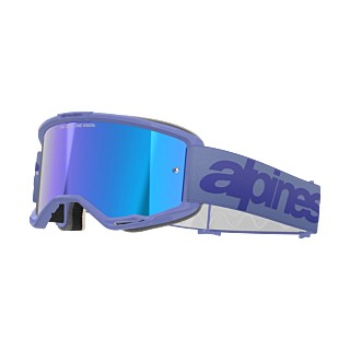 Alpinestars Crossbril Vision 5 Wordmark - Paars - Spiegel Blauw Lens