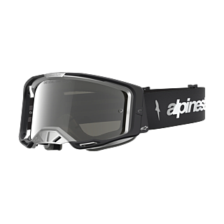 Alpinestars Crossbril Vision 8 Amber - Zwart / Zilver - Spiegel Zilver Lens