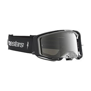 Alpinestars Crossbril Vision 8 Amber - Zwart / Zilver - Spiegel Zilver Lens
