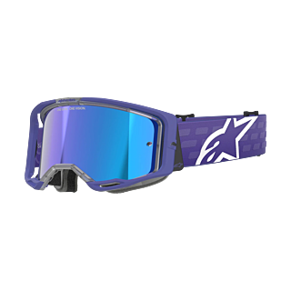Alpinestars Crossbril Vision 8 Corp - Paars - Spiegel Blauw Lens
