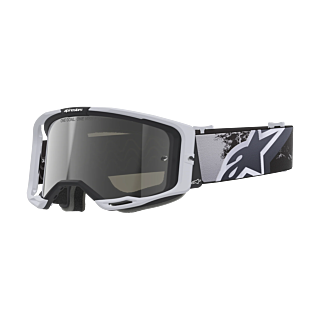 Alpinestars Crossbril Vision 8 Lahnd - Iron / Camo - Spiegel Zilver Lens