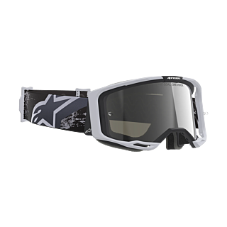Alpinestars Crossbril Vision 8 Lahnd - Iron / Camo - Spiegel Zilver Lens