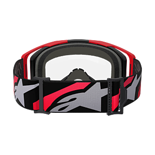 Alpinestars Crossbril Vision 8 Luar - Rood / Zwart - Clear Lens