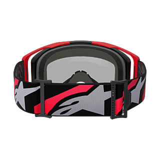 Alpinestars Crossbril Vision 8 Luar - Rood / Zwart - Spiegel Zilver Lens