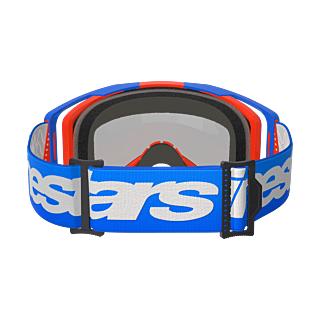 Alpinestars Crossbril Vision 8 Wordmark - Blauw / Oranje - Spiegel Rood Lens