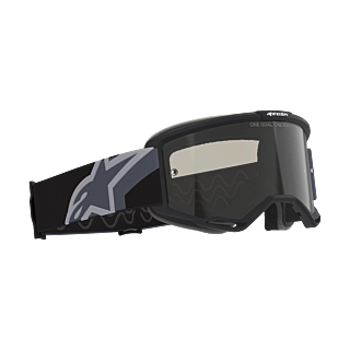 Alpinestars Crossbril Vision Sand - Zwart / Grijs - Donker Smoke Lens
